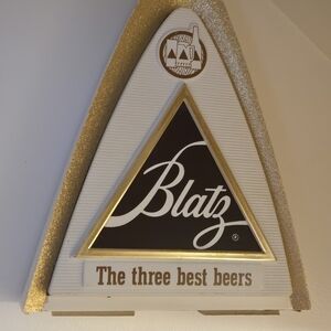 Vintage Blatz Beer "The Three Best Beers" 7×10 Beer Wall Sign